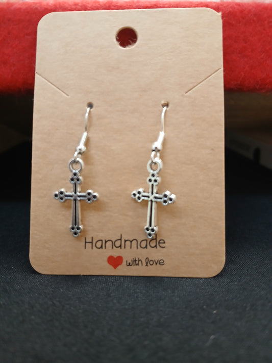 Celtic cross earrings