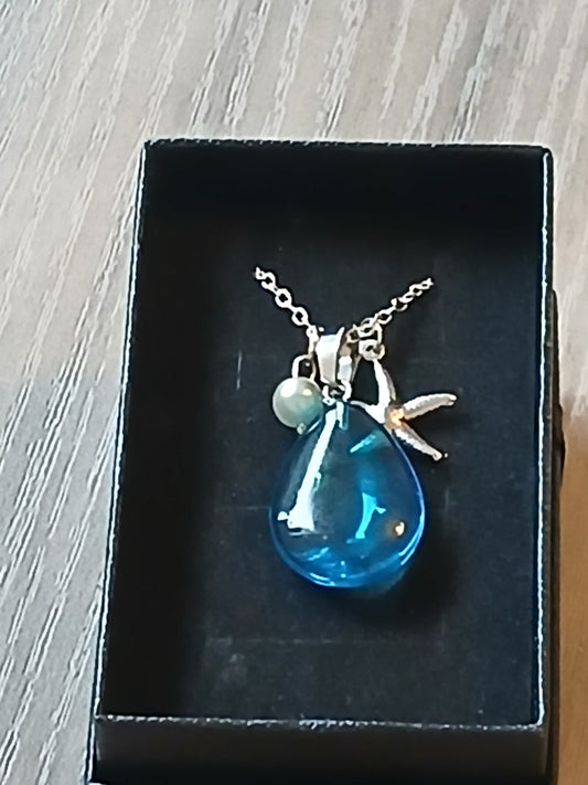 Blue teardrop