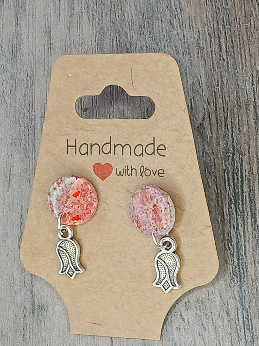 Dangle charm studs